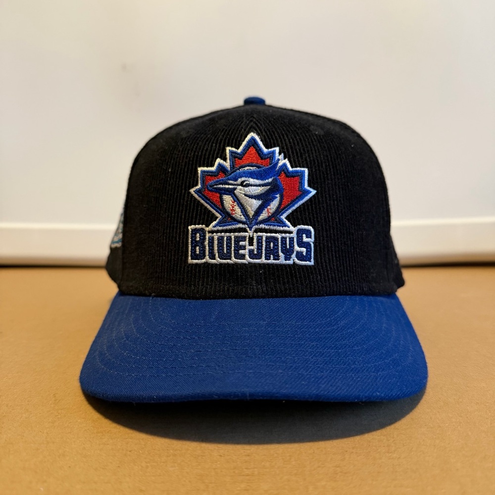 New Era Corduroy Black and Blue Blue Jays Cap
